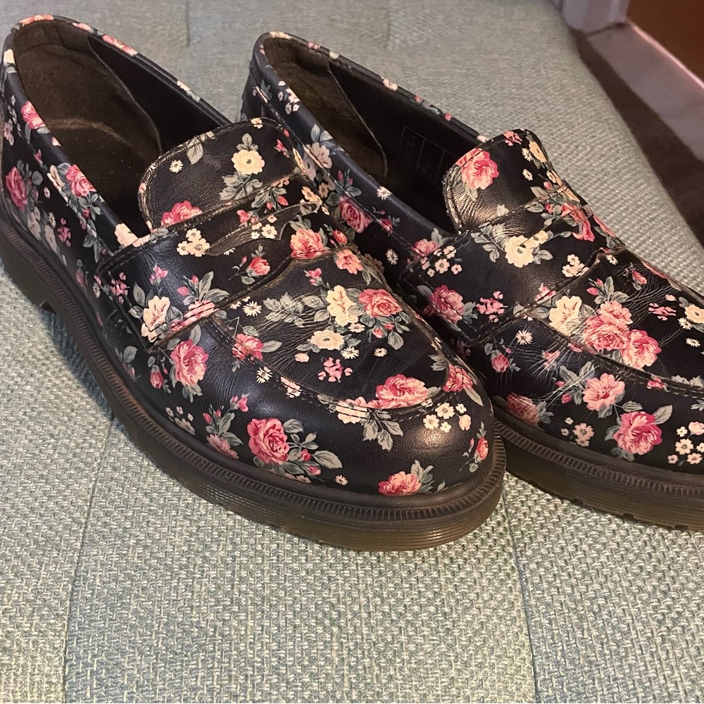 Dr. Martens Floral Addy Penny Loafers - Picture 2 of 7